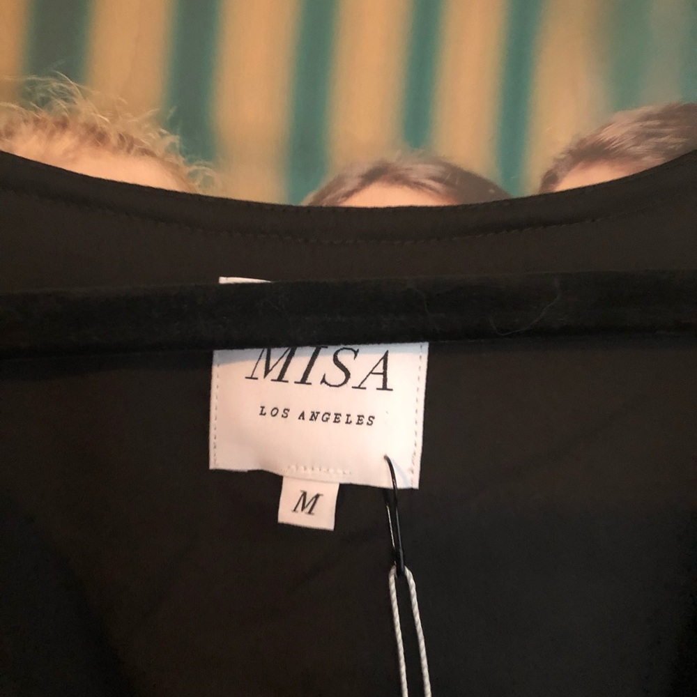 MISA AMALYA SATIN CREPE DRESS